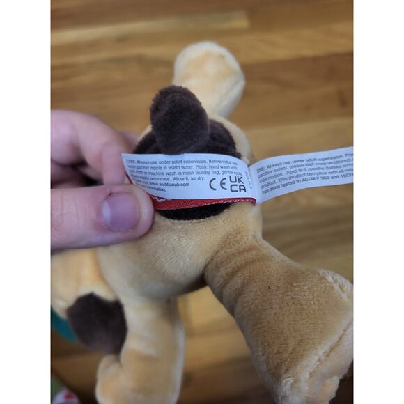 WubbaNub Pacifier Plush Puppy Dog Tan Brown Soothie Baby Stuffed Animal - Picture 6 of 9